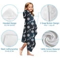 thumbnail image 7 of Blue Sun Moon Pattern Hooded Bath Towel，60"x35" for Ages 3 To 12 Kids, Quick Dry Lightweight Soft Microfiber Hood Beach Towel Cover Up for Kids, 7 of 7