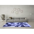 thumbnail image 3 of Ahgly Company Machine Washable Indoor Square Abstract Blue Modern Area Rugs, 7' Square, 3 of 4