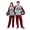 Grey Plaid, variant on LuLiaMenton Matching Couples Christmas Pajamas Dachshund Dog Holiday Pjs Set, Womens S