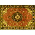thumbnail image 1 of Ahgly Company Indoor Rectangle Medallion Yellow Traditional Area Rugs, 4' x 6', 1 of 4