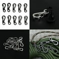 thumbnail image 5 of 10Pcs/Set Carabiner Mini D-Ring Buckle Stainless Steel Key Buckle Snap Spring Clip Hook Small And Light Outdoor Climbing Utility Black, 5 of 7
