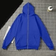 thumbnail image 2 of YOIAVAIOY Mens Solid Zip Up Hoodies Lightweight Athletic Fleece Hooded Sweatshirts Casual Daily Wear Outdoor Running Jackets Blue L, 2 of 5