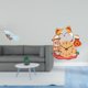 thumbnail image 2 of Majestuosa Escultura De Gato Pavo Real, Reloj De Pared, Figura Decorativa, Adorno Para El Hogar, Jardín, Patio, Dormitorio De Los Niños, Oficina, Cocina, Decoración Colgante Silenciosa., 2 of 8
