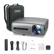 Yaber Pro U7 Native 1080P Portable Projector with WiFi and Bluetooth, Auto Keystone Correction, HD Home&Outdoor,Gray