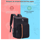 thumbnail image 2 of Mochila Hieleras Enfriador Bolsa Impermeable Portátil 20 L MALUBERO Color Negro con Raya Naranja, 2 of 5