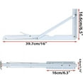 thumbnail image 2 of 2 Pcs 40cm Métal Blanc Triangle Pliage Support Support Support Support Mural, Cadeau Max, 2 of 5