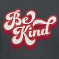 thumbnail image 3 of Teelocity Be Kind Retro Graphic T-Shirt (Small - Standard Fit, Charcoal Heather Red Art), 3 of 4