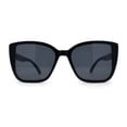 thumbnail image 1 of Womens Chic Oversize Cat Eye Butterfly 90s Designer Sunglasses All Black, 1 of 5