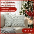thumbnail image 4 of Christmas Tree Pillowcases 18x18 - Christmas Pillow Covers Set of 2 - Xmas Couch Pillowcases for Living Room - Bed-Sized Holiday Throw Pillow Covers - Winter Holiday Home Decor - Velvet Cushion Cases, 4 of 5