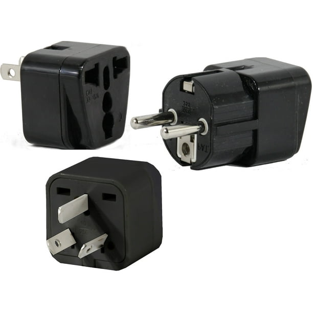 US to CHINA Travel Adapter Plug Universal ASIA Type E(C/F) A & I 3 Pack