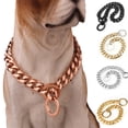 thumbnail image 2 of Collar de eslabones cubanos para mascotas, gargantilla de Metal resistente, 15mm, para perros pequeños, medianos y grandes, 2 of 4