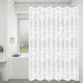 thumbnail image 4 of Gallickan Waterproof Plastic Shower Curtain, 71x39in, PEVA with 6 Hooks, Quick Dry, Cute Pattern, Bathroom Stall Bathtub RV, Transparent Privacy, 4 of 6