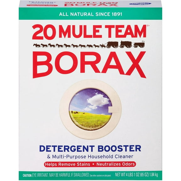 (2 pack) 20 Mule Team All Natural Borax Laundry Detergent Booster & Multi-Purpose Household Cleaner, 65 Ounce
