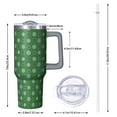 thumbnail image 2 of Green Christmas Snowflake Pattern Tumbler with Handle and Lid,40oz Double Wall Vacuum Insulated Tumbler,Cups Gift for Women and Men, 2 of 7