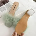 thumbnail image 7 of Casual Slides for Women Fuzzy Slippers Fluffy Sandals Furry House Shoes Indoor Outdoor Walking Shoes, 7 of 7