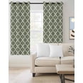 thumbnail image 2 of Green Morocco Blackout Curtains 63 Inches Long for Bedroom, Boho Farmhouse Abstract Geometric Simple Thermal Insulated Room Darkening Black Out Window Curtain Panels Grommet Drapes for Living Room, 2 of 8