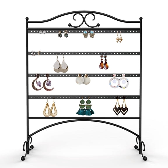 Mango Steam Jewelry Organizer for Women, Hanging Earrings,  Metal Black