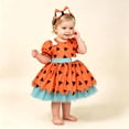 thumbnail image 5 of mgoYE Toddler Baby Girls Princess Halloween Outfit for Baby Girl Dress With Headband 6-12 Months, 5 of 9