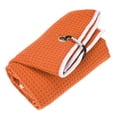 thumbnail image 1 of Toalla de golf Uxcell de microfibra con patrón de waffle con clip de bloqueo - [Naranja - 23.6 IN] Toalla para palos de golf, 1 of 6