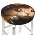 thumbnail image 3 of Vsdgher Animal Cat Print Stool Covers Round,Stretch Round Stool Covers Washable Stool Cushion Slipcover Elastic Chair Covers for 12-14 Inch Chair, 3 of 7