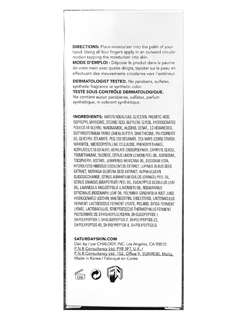 Saturday Skin Pretty Pop Prebiotics and Probiotics whipped Moisturizing cream Nourishing Allure Best of Beauty K-Beauty Winner 2020 (1.52 Fl Oz)