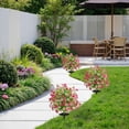 thumbnail image 4 of Artificial Geranium Flowers with Stake, UV Resistant Fake Outdoor Bushes, Realistic Silk Faux Flowers for Front Porch Patio Garden Decor, Artificial Shrubs for Outside, 4 of 4