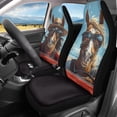 thumbnail image 2 of Garronmavis Funny Horse Driving Front Car Seat Cover 2 PCS Vehicle Protector Front Seats Covers Thin Interior Accessories Easy to Install Universal Fit, 2 of 7