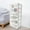White+Clear, variant on Rolling Drawer Cart Wide Tower PP 6-Drawers Dorm Storage Cabient for Offices White/ Black