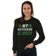 thumbnail image 5 of St Patricks Day Irish Boyfriend Women's Long Sleeve T Shirt Brisco Brands S, 5 of 6