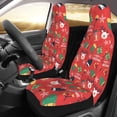 thumbnail image 3 of ZICANCN Car Seat Covers Front Seats Only, Red Christmas Elk Green Socks Automotive Seat Covers Protectors for Cars Trucks Suv 2 Pack, 3 of 8