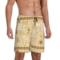 thumbnail image 2 of Bixox Men's World Map printed lightweight casual shorts, soft sleep shorts with pockets., 2 of 7