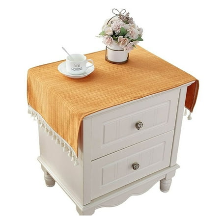 

Rectangular Tablecloth European Style Jacquard Tablecloth With Tassel Dustproof Cloth For Coffee Table Shoe Cabinet Bedside Table Party-FROM-50*70cm