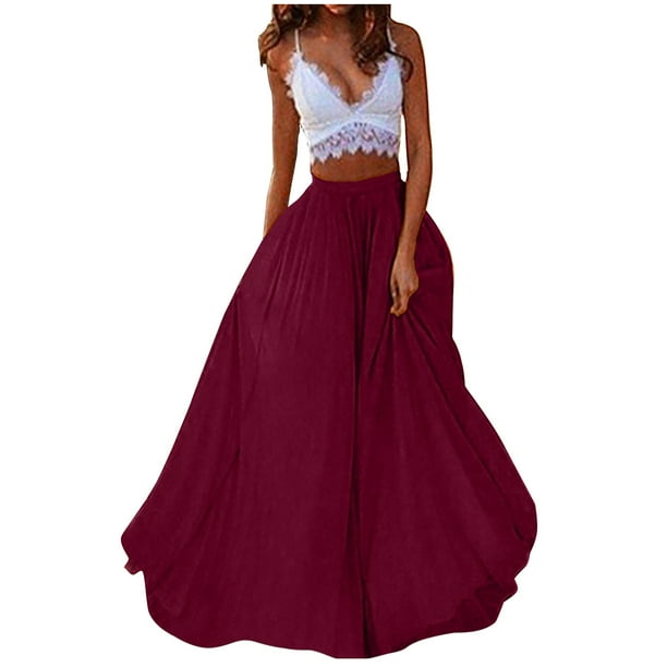 Moda mujer Primavera Verano cinturón botón cremallera cintura alta sólido Retro falda mujer plisado Wmkox8yi FGJ2629