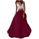 thumbnail image 1 of Moda mujer Primavera Verano cinturón botón cremallera cintura alta sólido Retro falda mujer plisado Wmkox8yi FGJ2629, 1 of 9