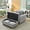 Gray Couch, variant on Holaki 57" Corduroy Single Couch,Comfortable Sofa Recliner,Upholstered Sofa with Two Throw Pillows,Luxurious Seating with 1 Storage Ottoman for Apartment,Living Room,Office,Reception Area
