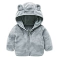 thumbnail image 6 of Baozhu Toddler Girls Boys Fleece Hoody Jacket Zip Up Teddy Coat Warm Winter Outwear,1-7 Years, 6 of 9