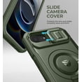 thumbnail image 4 of Funda Dexnor para iPhone 16e con cámara con corredera magnética, color verde militar, 4 of 5