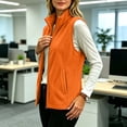 thumbnail image 5 of Women's Zip Up Stand Collar Polar Fleece Vest Outerwear Lightweight Sleeveless Warm Soft Fall Winter Jacket for Outdoor, Running, Travel, 5 of 9
