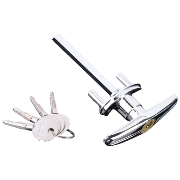 Garage Door T-Handle Lock with Keys Universals Replacement Lock Shed Door Lock