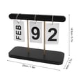 thumbnail image 4 of Yajisi Eco‑Friendly Flip‑Day Desk Calendar – Premium Wood & Iron, 7.09”×8.66”, 3.94” High, 0.66 lb, Black, Multifunctional Home & Office Decor, 4 of 8