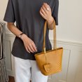 thumbnail image 3 of WeaveCC Women's Woven Leather Tote Bag Large Capacity Shoulder Handbag with Hanging Tag Multiple Colors, 3 of 7