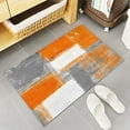 thumbnail image 5 of Kitchen Rugs and Mats Non-Slip Cushioned Anti-Fatigue Kitchen Rug with Runner Set of 2, Orange Gray Modern Abstract Art Painting Graffiti Design Kitchen Mats for Floor 19.7x31.5inch+19.7x47.2inch, 5 of 6