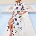 thumbnail image 4 of Horse Racing Colorful Jockey Silks Long Sleeved Shirt Dress ladies dresses for special occasions Dance dresses, 4 of 6