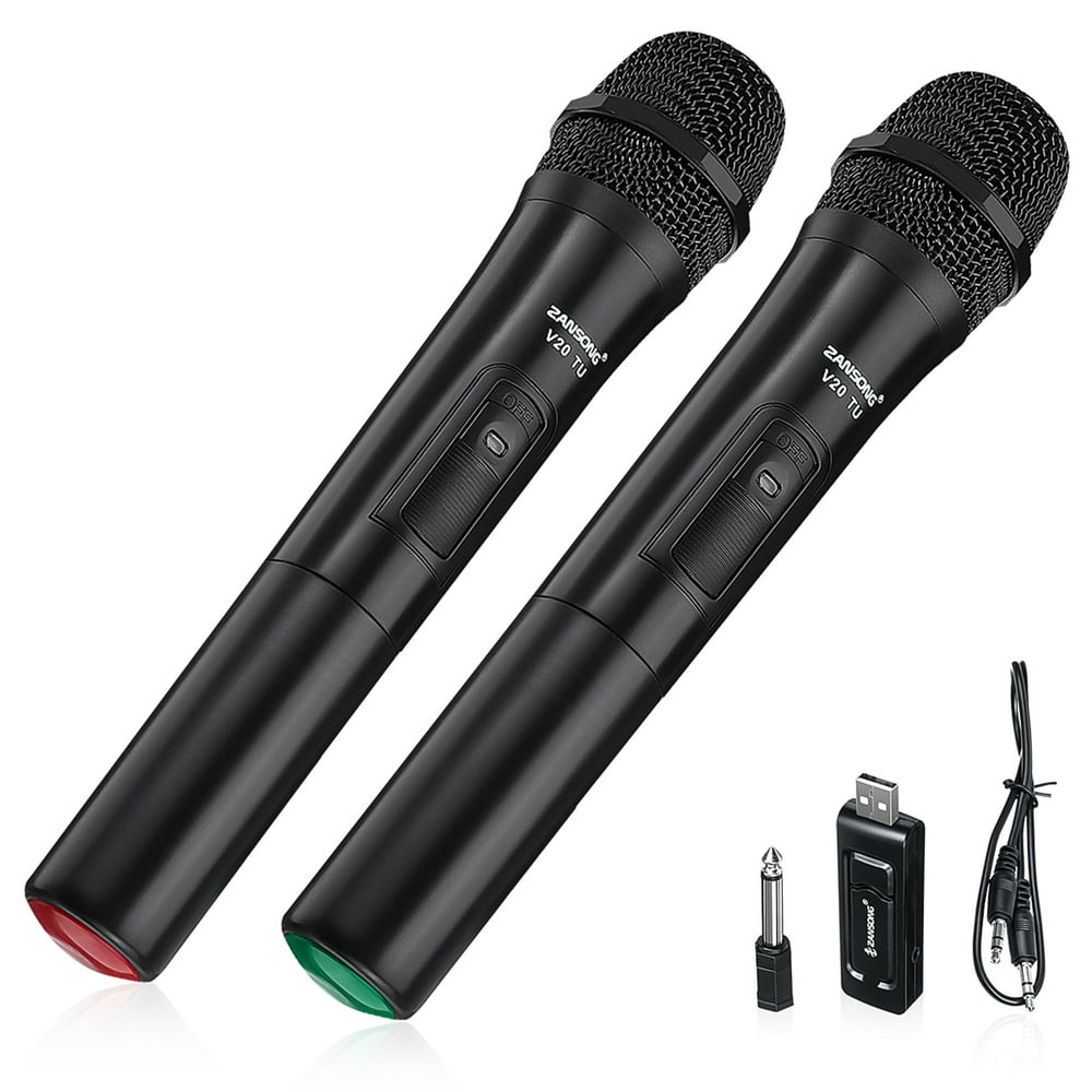 Professional UHF Dual Wireless Microphone System, 2Channels Handheld