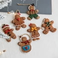 thumbnail image 2 of harmtty Xmax Christmas Resin Gingerbread Man Ornament Adorable with Hanging Lanyard Xmas Christmas Tree Decoration Pendant D, 2 of 8