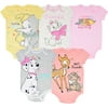 Disney Baby Girls 5 Pack Bodysuits 101 Dalmations Dumbo Bambi Aristocats 6-9 Months