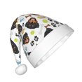 thumbnail image 2 of Honeii Rottweiler Print Hat Santa Claus Hat For Xmas Party, Christmas Caps For Boys Girls Child,Christmas Beanie, 2 of 6