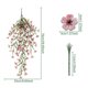 thumbnail image 3 of Wmhnj Adorno de pared colgante de ratn con flores de seda verde violeta, arreglo floral artificial de plstico para decoracin del hogar, 3 of 9