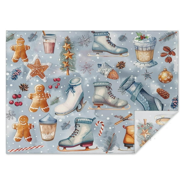 Rectangle Table Cover Christmas Winter Gingerbread Man Table Cloth,Decor Washable Table Cloths for Picnic Gathering Halloween Fall Thanksgiving Christmas