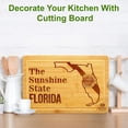 thumbnail image 4 of Bamboo State Cutting Board for Kitchen – Florida Cheese Board, Charcuterie Platter & Serving Tray, (15" x 10"), 4 of 8